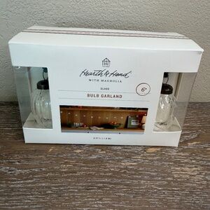 Hearth & Hand with Magnolia‎ 6' Mini Glass Ornament Decorative Christmas Garland